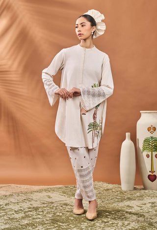 Ivory Blooming Board Tunic And Pants by House Of Masaba available on Indiaspopup.com