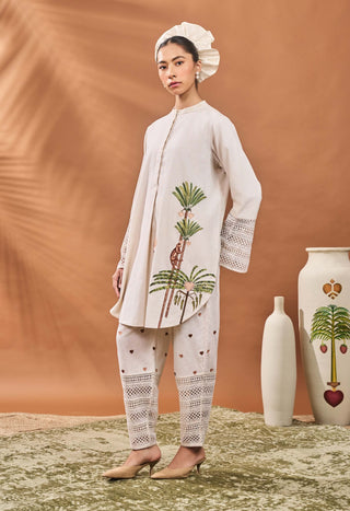 Ivory Blooming Board Tunic And Pants by House Of Masaba available on Indiaspopup.com