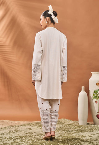 Ivory Blooming Board Tunic And Pants by House Of Masaba available on Indiaspopup.com