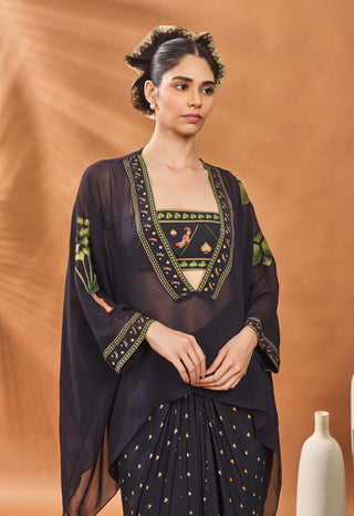 Ace Of Clubs Fusion Top And Skirt Set by House Of Masaba available on Indiaspopup.com