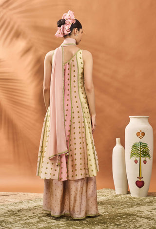 Sorbet Petal Play Anarkali And Sharara Set by House Of Masaba available on Indiaspopup.com