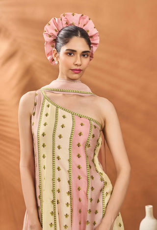 Sorbet Petal Play Anarkali And Sharara Set by House Of Masaba available on Indiaspopup.com