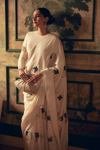 Ivory Oh So Masaba Sari Set by House Of Masaba available on Indiaspopup.com