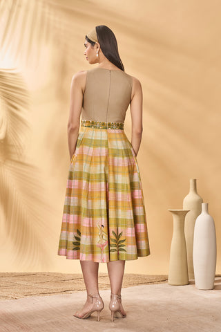 Pina colada picnic midi dress