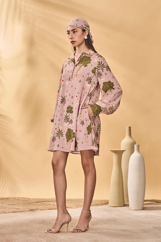 Pink pirouette picnic mini dress