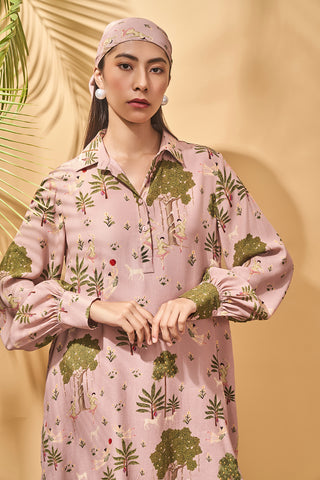 Pink pirouette picnic mini dress