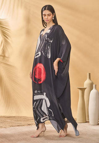 Dark noise black kaftan