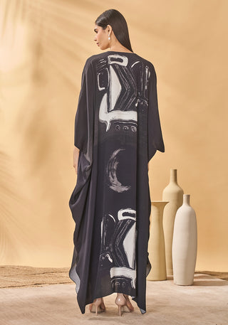 Dark noise black kaftan