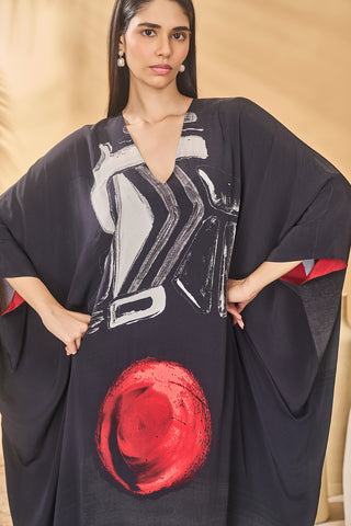 Dark noise black kaftan
