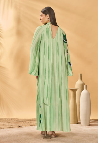 Ivy green horizon reversible kaftan