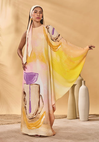 Glazing symphony asymmetrical kaftan