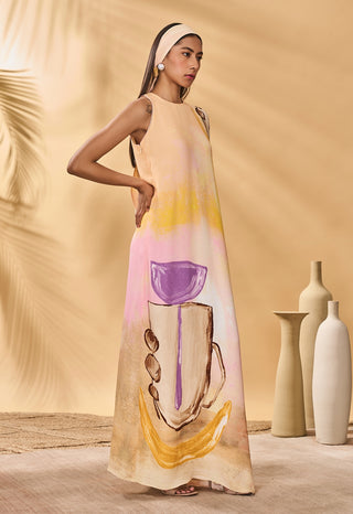 Glazing symphony asymmetrical kaftan