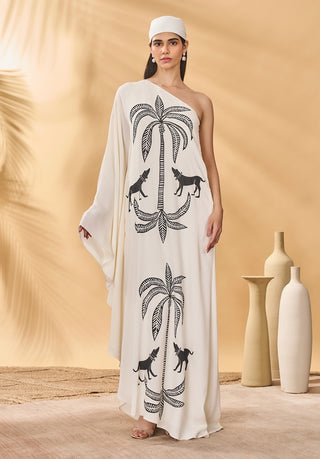 Ivory paw-tree kaftan
