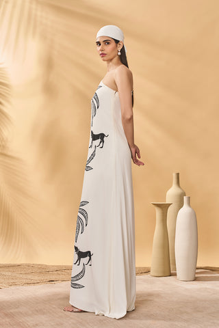 Ivory paw-tree kaftan
