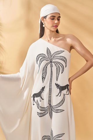 Ivory paw-tree kaftan