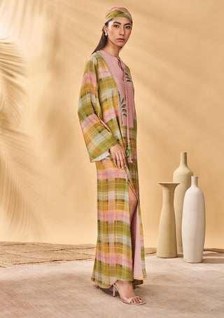 Pina colada checkered kaftan