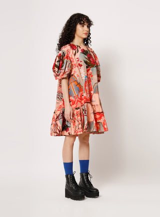 Two Point Two-Multicolor Rosecat Printed Aiko Dress-INDIASPOPUP.COM