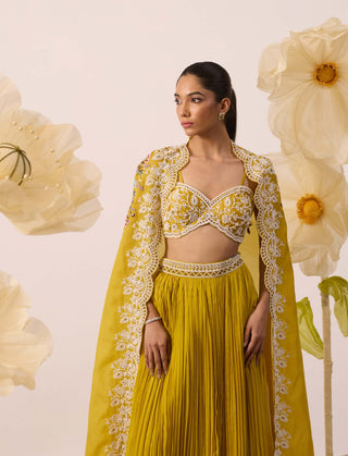 Magnolia Yellow Lehenga Set by Roqa available on Indiaspopup.com