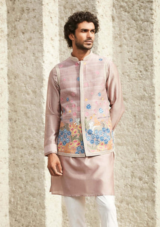 Matsya Men-Pink New Age Jodhpuri Jacket-INDIASPOPUP.COM