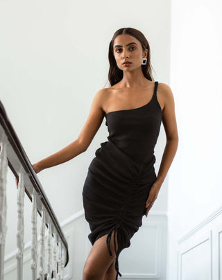 Meko Studio-Black Sara Dress-INDIASPOPUP.COM
