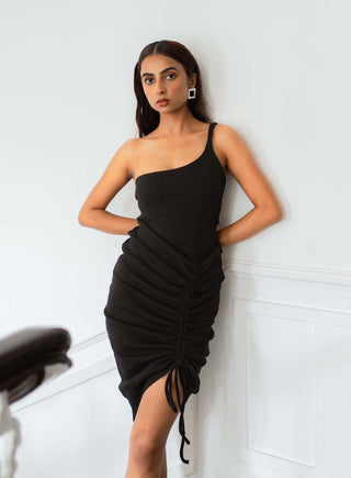 Meko Studio-Black Sara Dress-INDIASPOPUP.COM