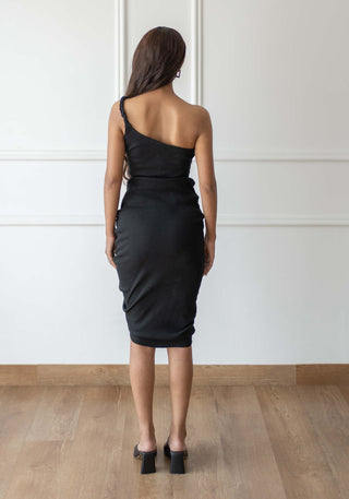 Meko Studio-Black Sara Dress-INDIASPOPUP.COM