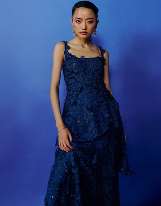 Mischa navy blue gown