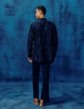 Vitor navy blue shirt and pants