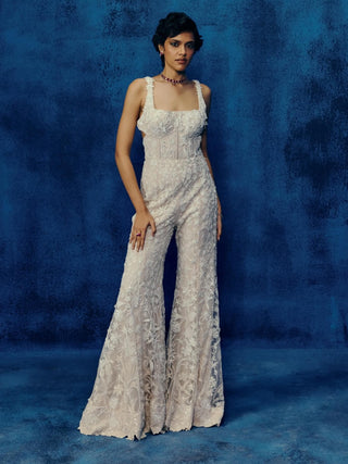 Dasha wildflower ivory jumpsuit