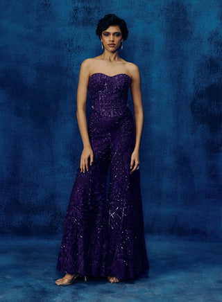 Pia purple sharara set