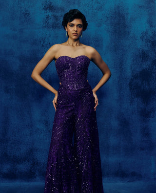 Pia purple sharara set