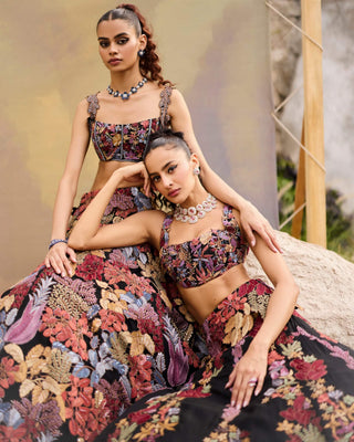 Black marxii lehenga set