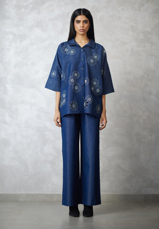 Dark blue denim nova shirt and pants