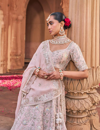 Pink Utsav-E-Bahaar Lehenga Set by Nidhika Shekhar available on Indiaspopup.com