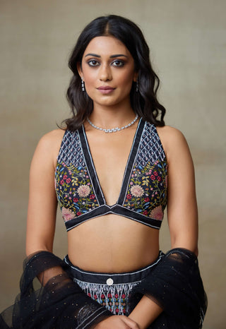 Nightingale black lehenga set