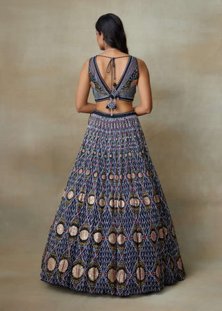 Nightingale black lehenga set