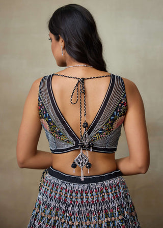 Nightingale black lehenga set