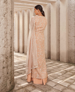 Nidhika Shekhar-Pink Jalsa-E-Bahaar Lehenga Set-INDIASPOPUP.COM