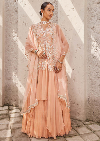 Nidhika Shekhar-Pink Jalsaa Anarkali And Cape-INDIASPOPUP.COM