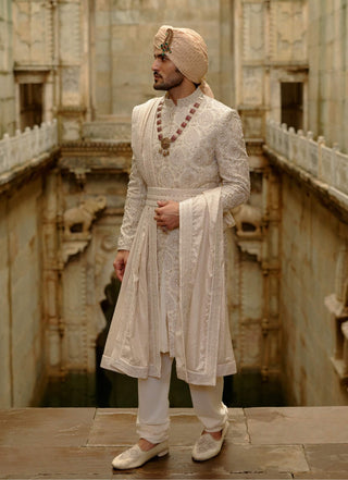 Light beige sherwani set