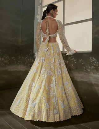 Nitika Gujral Sunshine Yellow Lehenga Choli Set available on indiaspopup