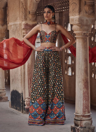 Saima Multicolor Sharara Set by Kalista available on Indiaspopup