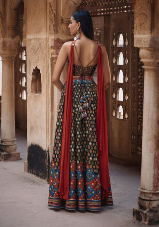 Saima Multicolor Sharara Set by Kalista available on Indiaspopup