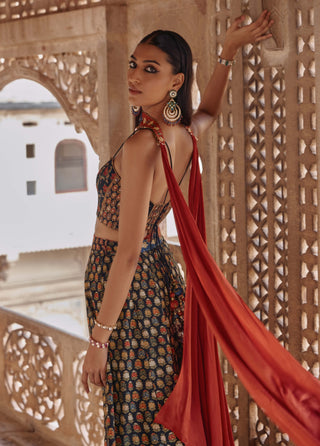 Saima Multicolor Sharara Set by Kalista available on Indiaspopup