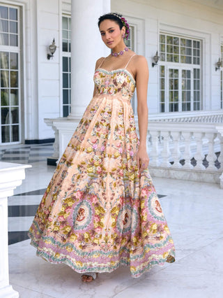 Vanessa peach gown