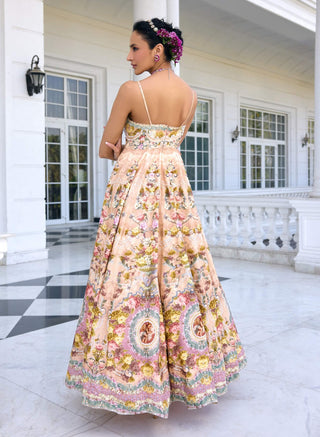 Vanessa peach gown