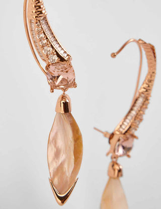 Outhouse-Rose Gold Serefina Earcuffs-INDIASPOPUP.COM