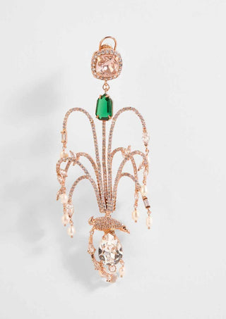 Outhouse-Rose Gold Sunset Earrings-INDIASPOPUP.COM