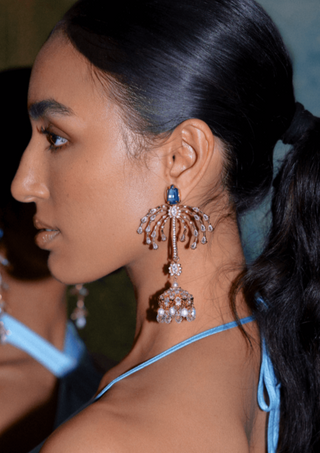 Outhouse-Rose Gold Faena Earrings-INDIASPOPUP.COM