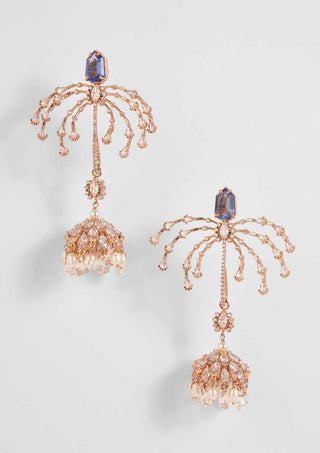 Outhouse-Rose Gold Faena Earrings-INDIASPOPUP.COM